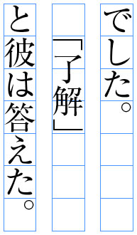 段落字下げ