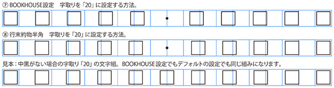 文字組みアキ量設定・後の文字クラス詳細設定